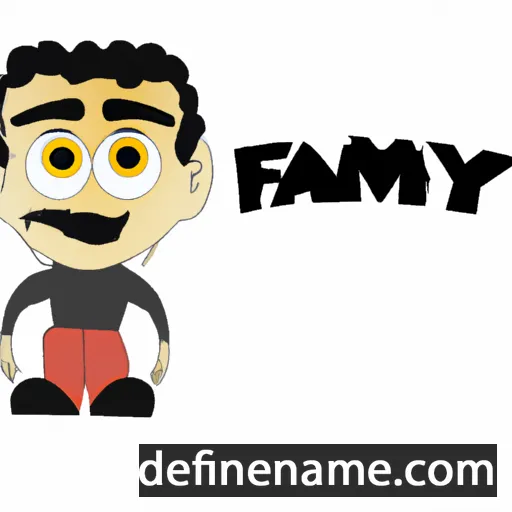 cartoon of the name Fahmy