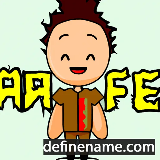 cartoon of the name Fahrie