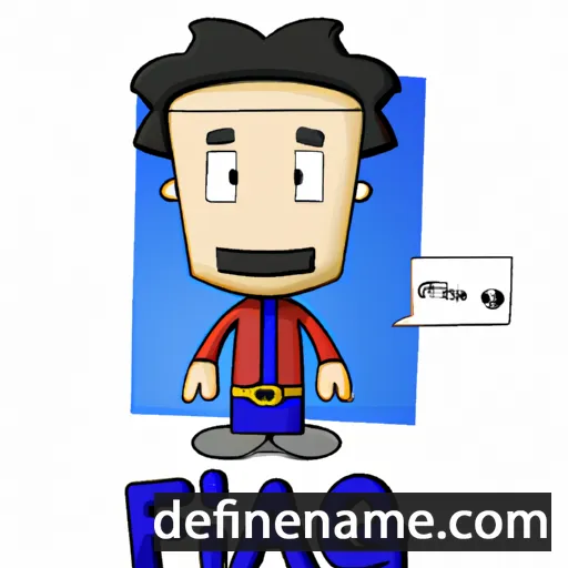 cartoon of the name Faiq