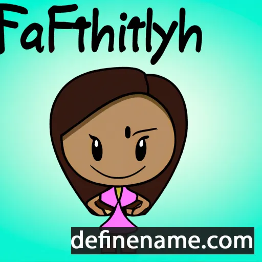 cartoon of the name Faithlyn