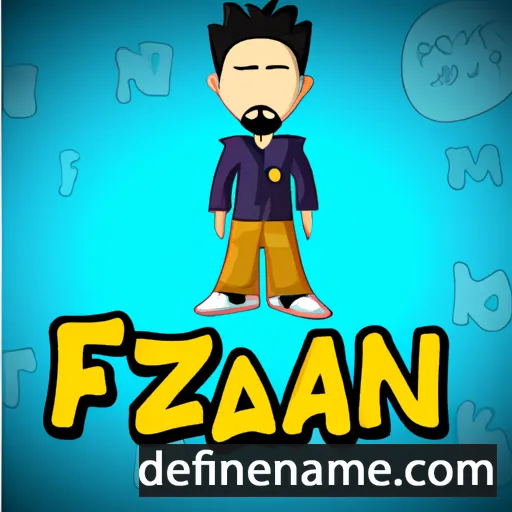 cartoon of the name Faizan