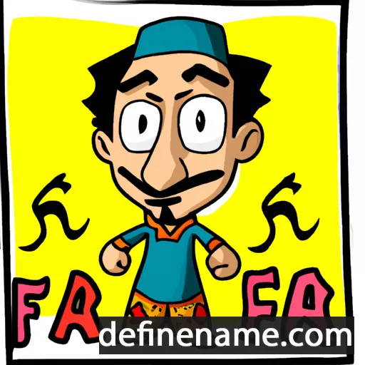 cartoon of the name Fajar