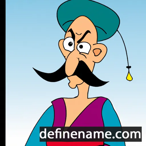 cartoon of the name Fakhreddine