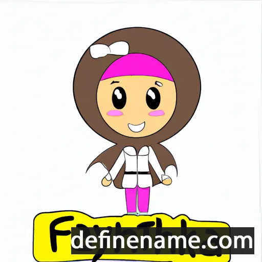 cartoon of the name Fakhriyah