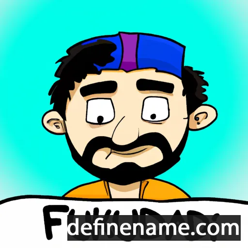 cartoon of the name Fakhruddin