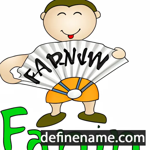 cartoon of the name Fan