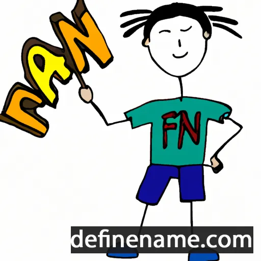 cartoon of the name Fan