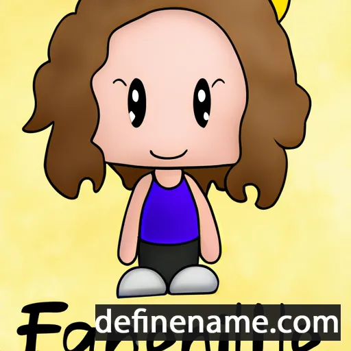 cartoon of the name Fanélie