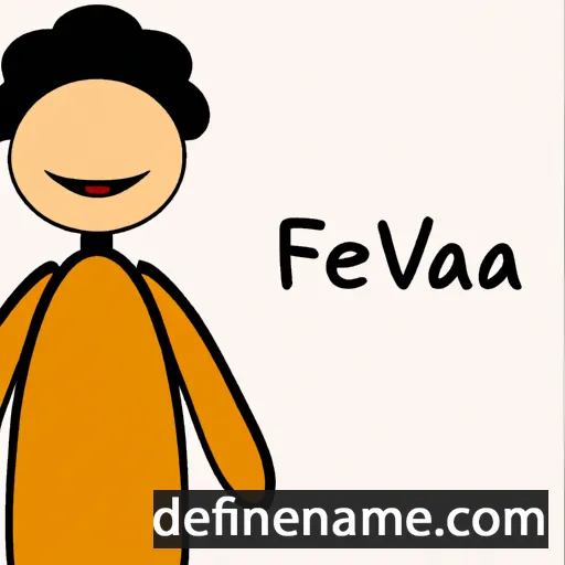 cartoon of the name Faneva