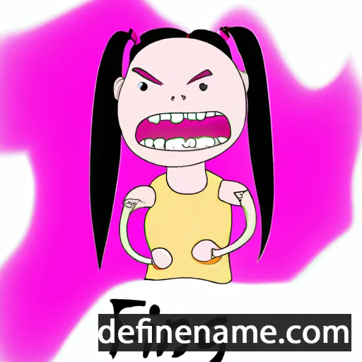 cartoon of the name Fangfang