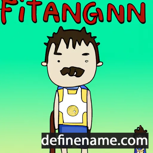 cartoon of the name Fangtian