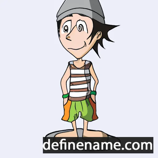 cartoon of the name Fanie