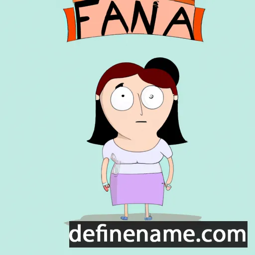 cartoon of the name Fanija