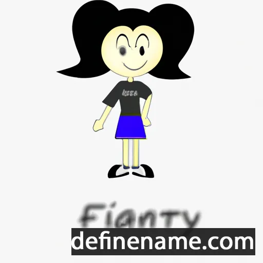 cartoon of the name Fany