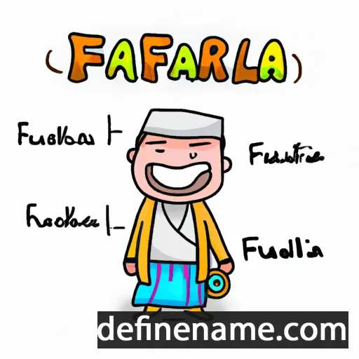 cartoon of the name Farajullah