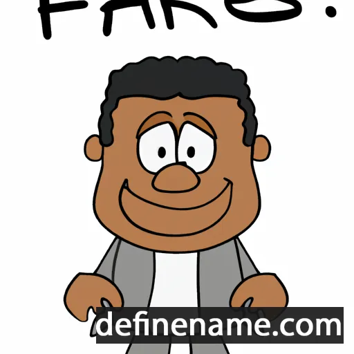 cartoon of the name Farès