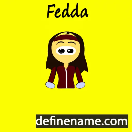 cartoon of the name Fareeda