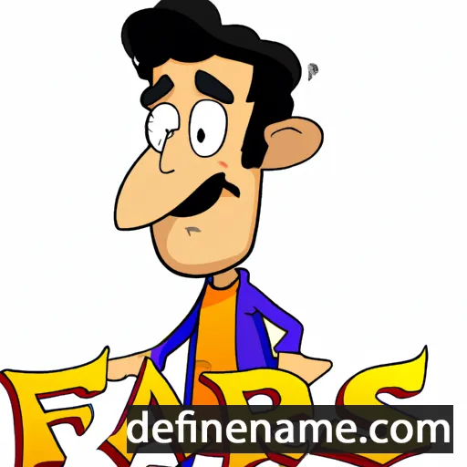 cartoon of the name Fares