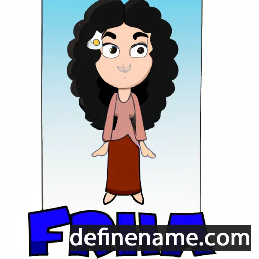 cartoon of the name Farha