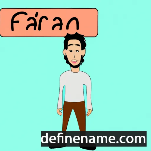 cartoon of the name Farhaan