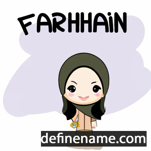 cartoon of the name Farhanah