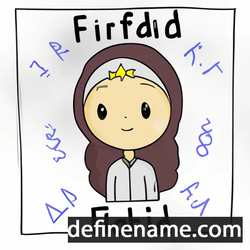 cartoon of the name Faridah