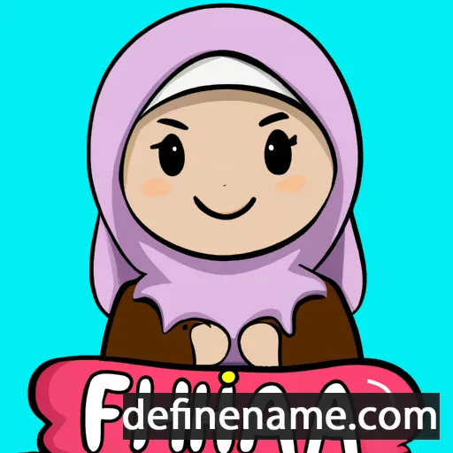 cartoon of the name Farihah