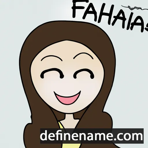 cartoon of the name Farihana