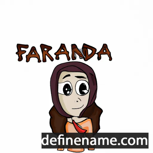 cartoon of the name Farinda