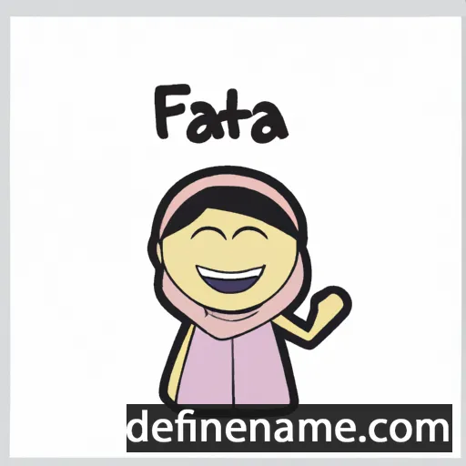 cartoon of the name Fathia