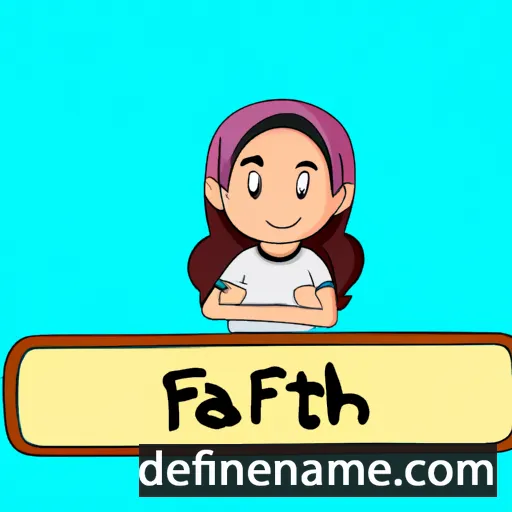 cartoon of the name Fathin