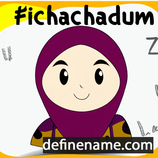 cartoon of the name Faudziah