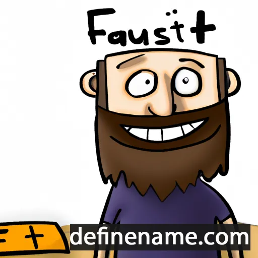 cartoon of the name Faust