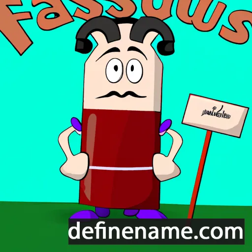 cartoon of the name Faustas