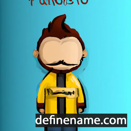 cartoon of the name Faustiniano