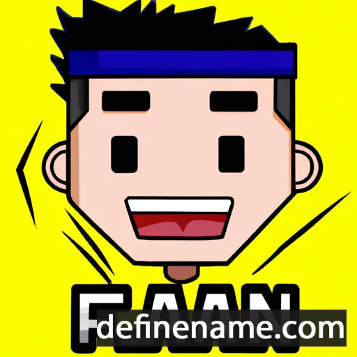 cartoon of the name Fauzan