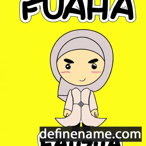 cartoon of the name Fauziah