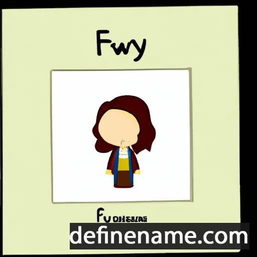 cartoon of the name Fawnya