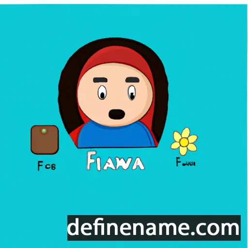 cartoon of the name Fawzia