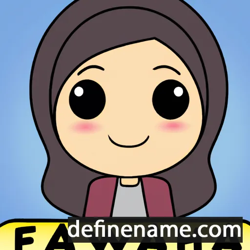 cartoon of the name Fawziyyah