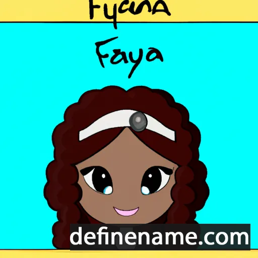 cartoon of the name Fayanna