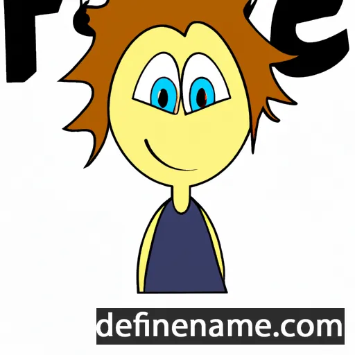 cartoon of the name Fayge