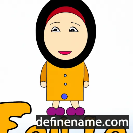 cartoon of the name Fazila