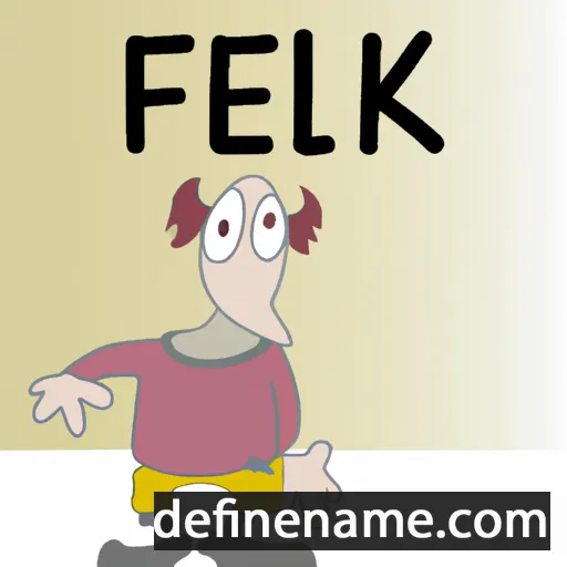 cartoon of the name Félk