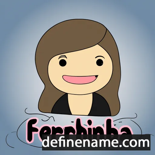 cartoon of the name Febriana