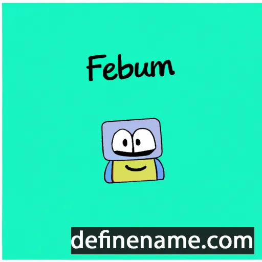 cartoon of the name Febrún