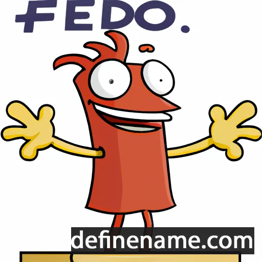 cartoon of the name Feddo