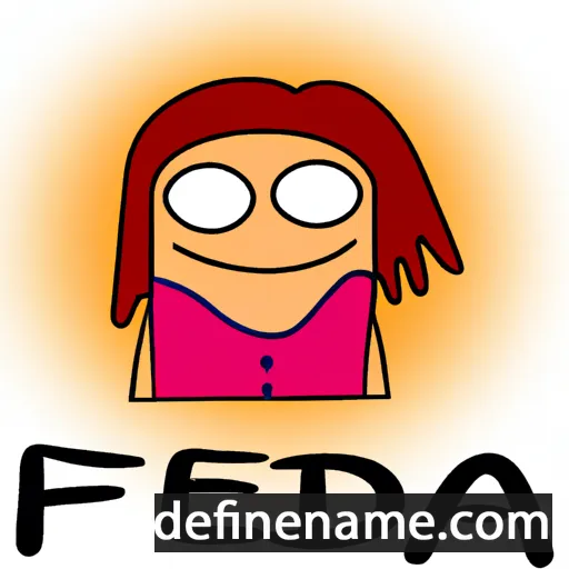 cartoon of the name Fedea