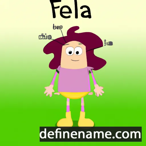 cartoon of the name Feeʹla