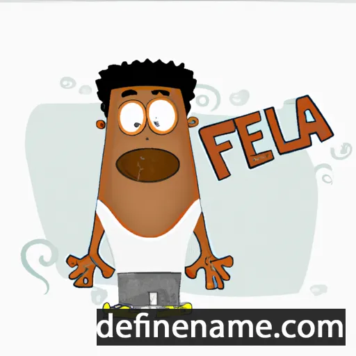 cartoon of the name Fela